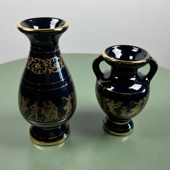 Accents 2 Greek Vases Hand Made In Greece 24k Gold Poshmark